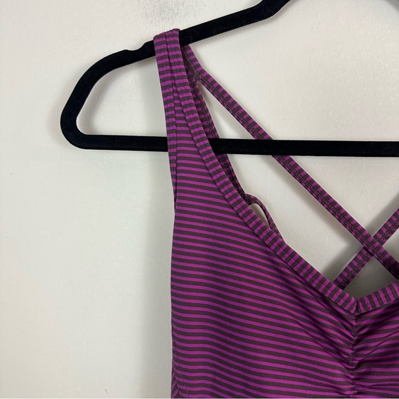 Prana | Brown and Pink Striped Strappy Athletic Dress Size Small - Picture 2 of 6
